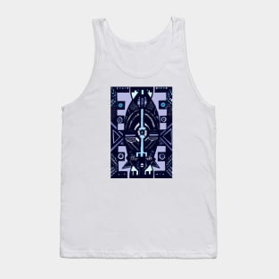 African Mask traditional tribal symbolic pattern design Tank Top